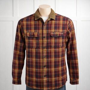 Third & Army Outfitters Plaid Flannel Shacket Jacket Zipper Front L